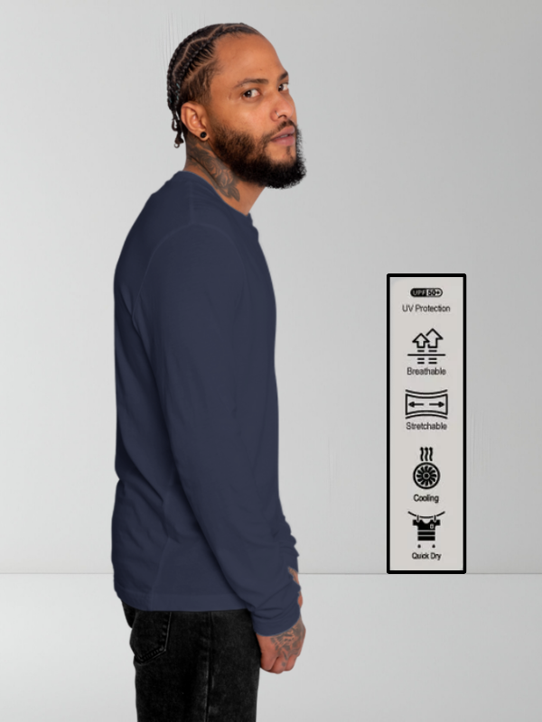Navy Blue Relax Fit Full T-shirt men