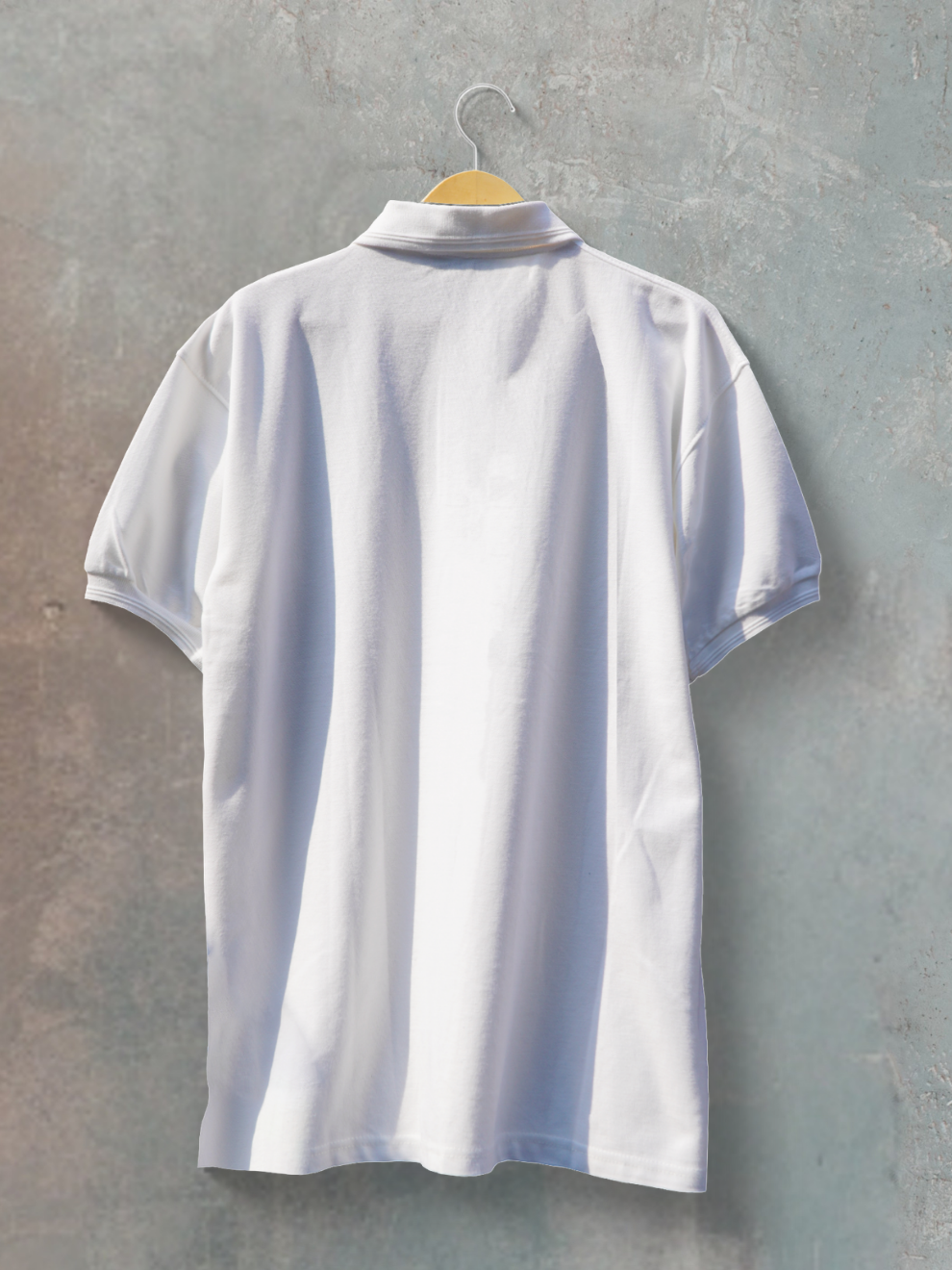 White Solid Slim Fit Polo T-shirt for men
