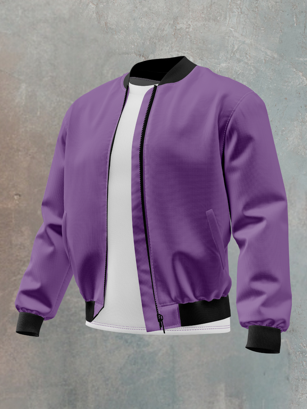 Violet Solid Regular Fit Jacket