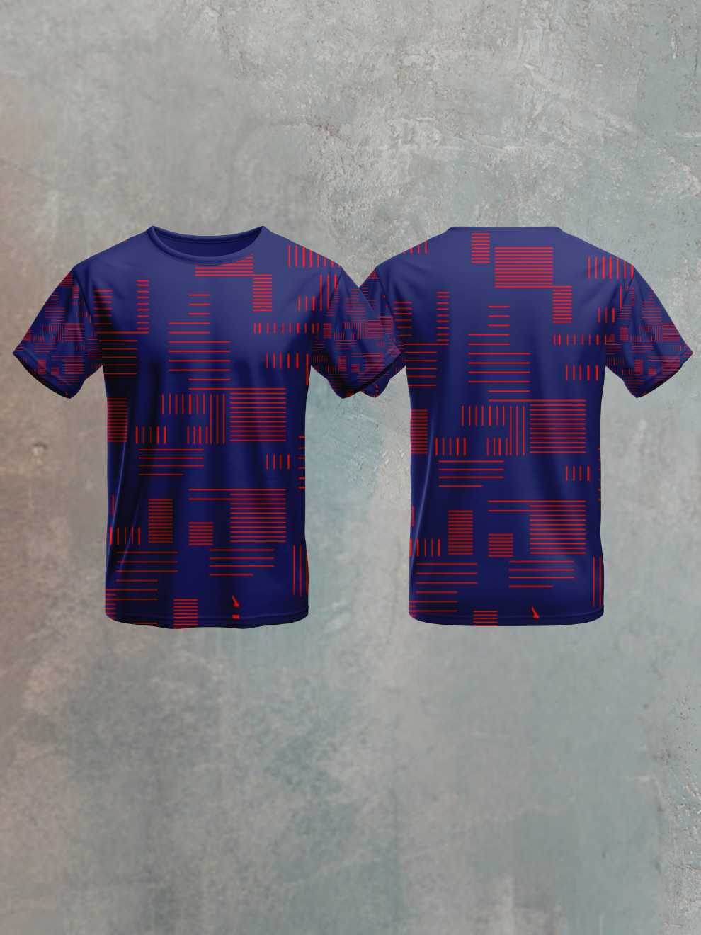 Geometric Grid Line Pattern Sports T-shirt for women