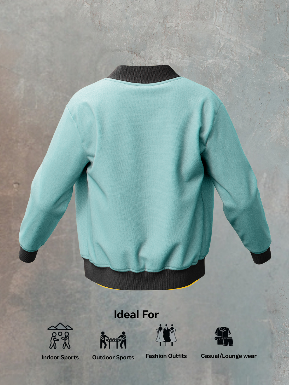 Capri Blue Solid Regular Fit Jacket