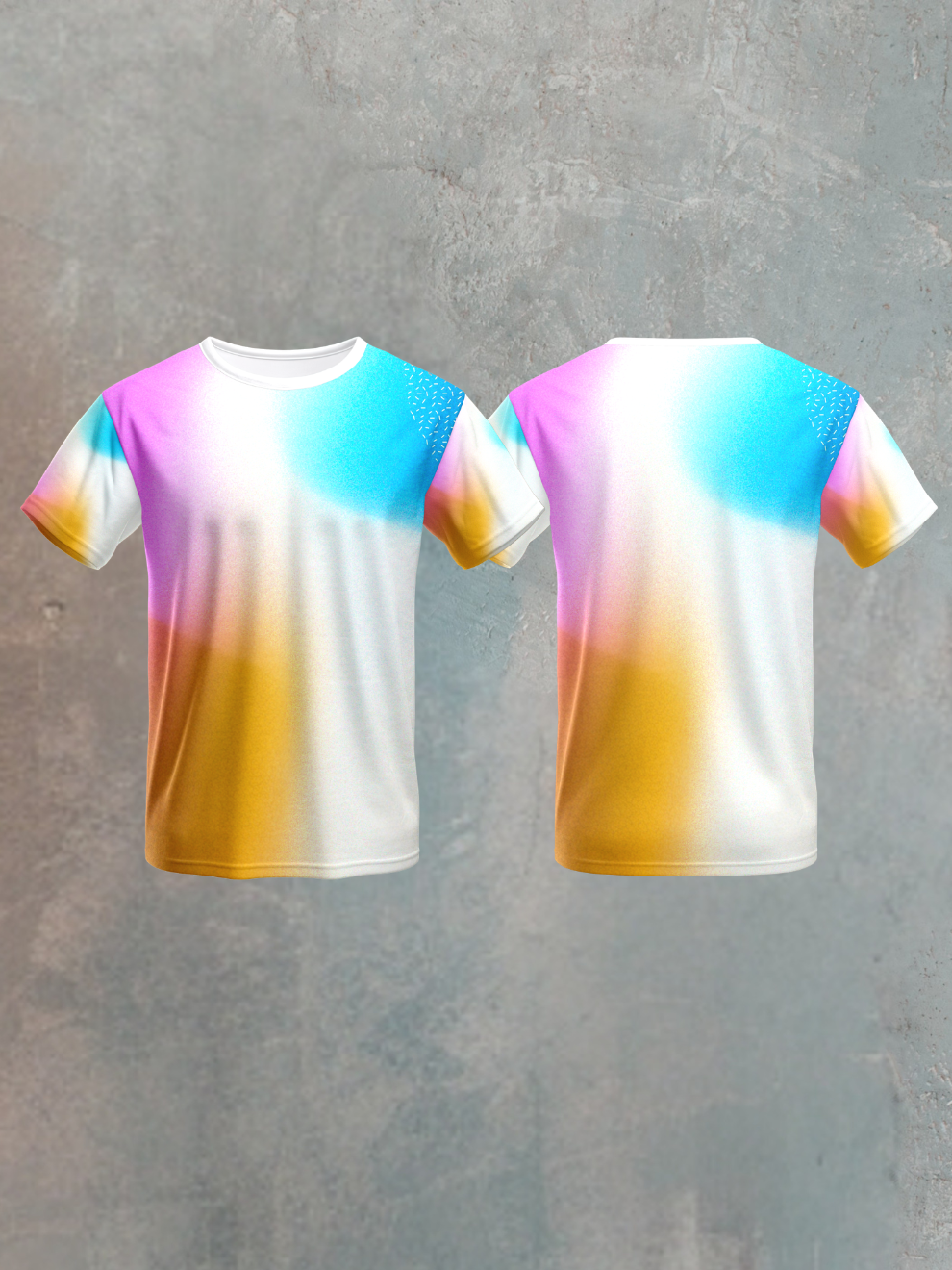 White Glow Drift Pattern Sports T-shirt for men