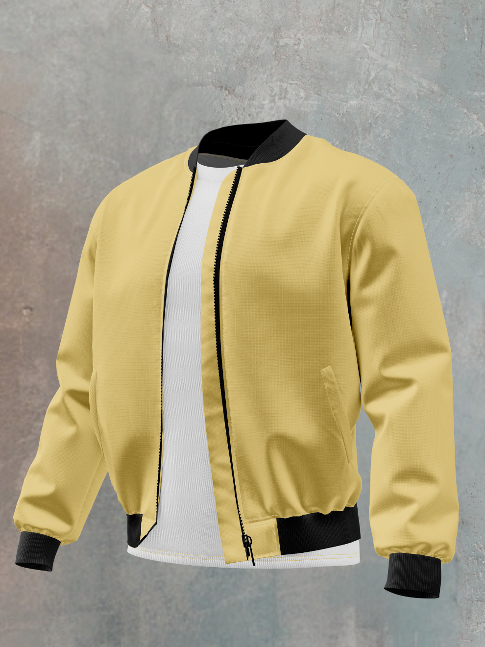 Apricot Yellow Solid Regular Fit Jacket