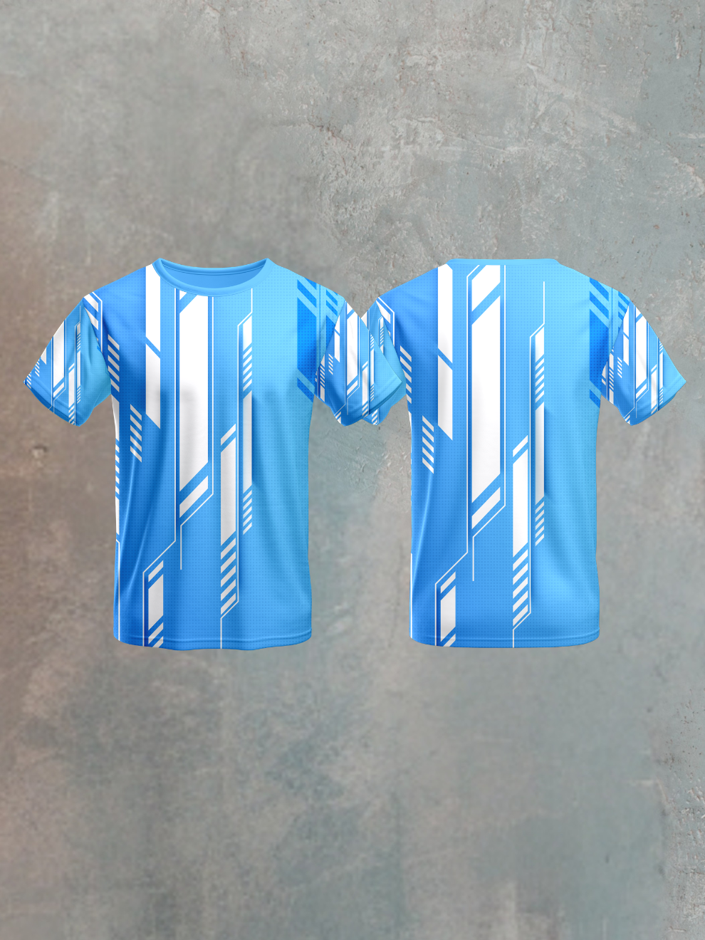 Electric Blue Aero Grid Pattern Sports T-shirt for men