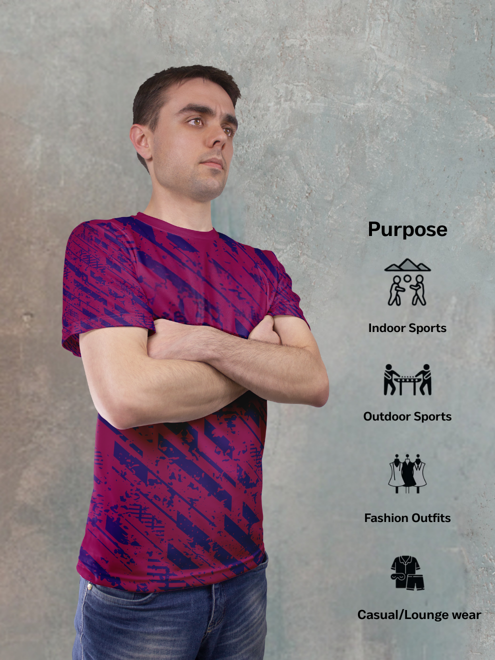 Magneto Fade Neo Strike Pattern Sports T-shirt for men