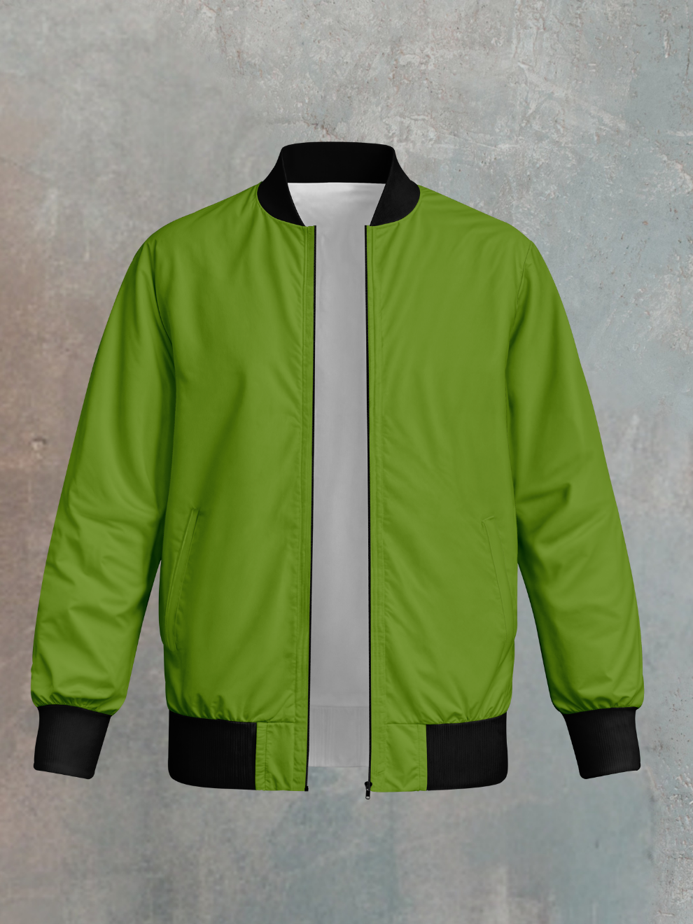 Forest Green Solid Regular Fit Jacket