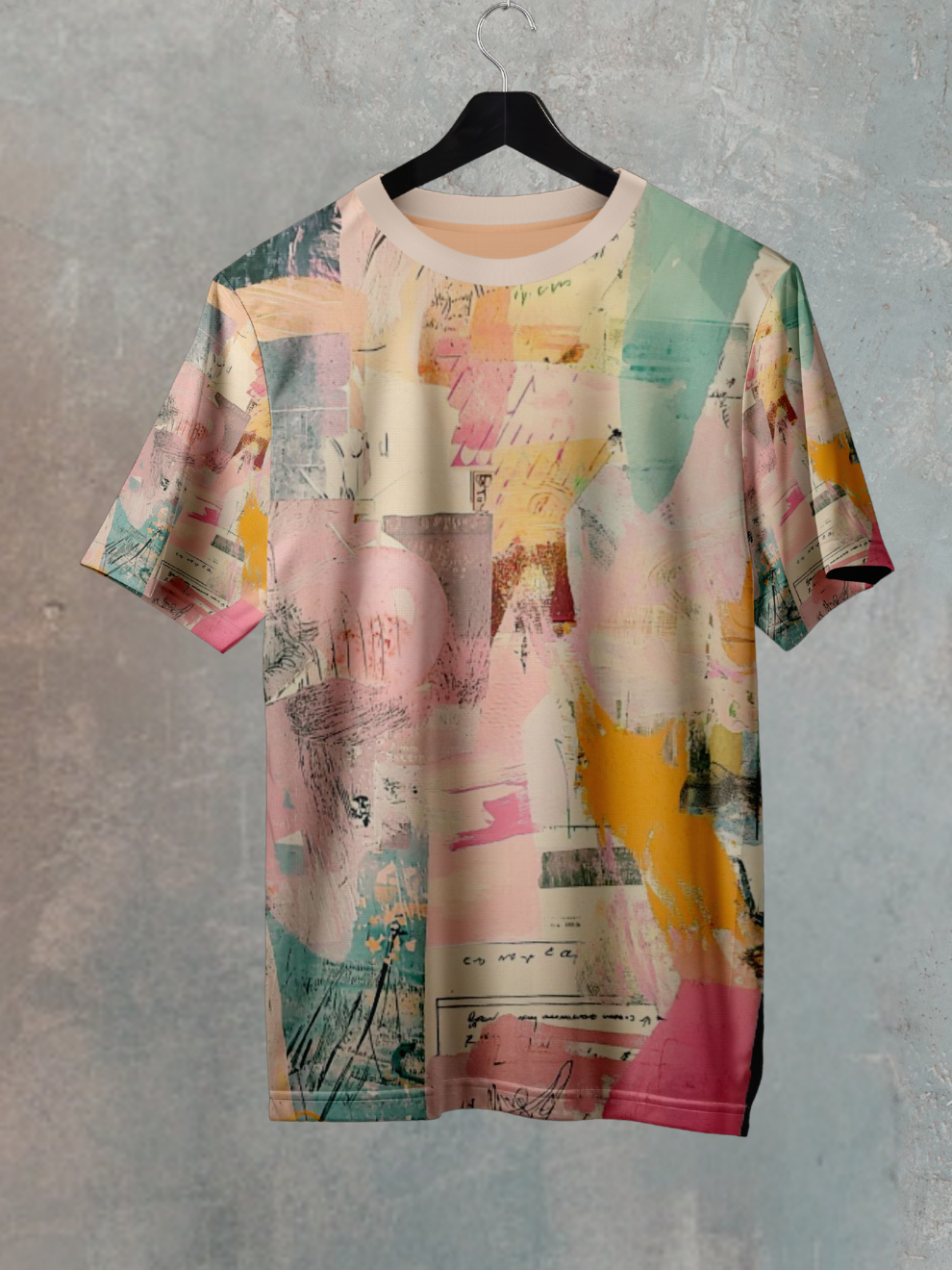 Pastel Multicolor Art Rush Pattern Sports T-shirt for women