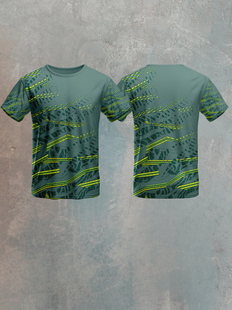 Neon Forest Volt Strike Pattern  Sports T-shirt for men
