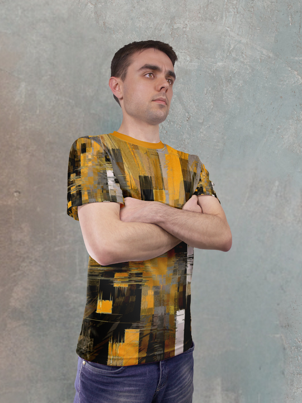 Urban Gold Metro Blast Pattern Sports T-shirt for men