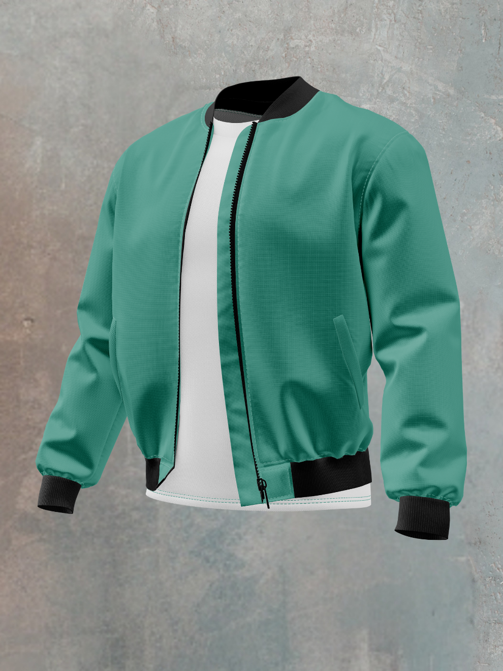Lake Green Solid Regular Fit Jacket