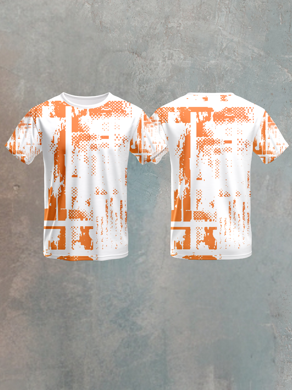 Signal White Pixel Rush Pattern Sports T-shirt for men
