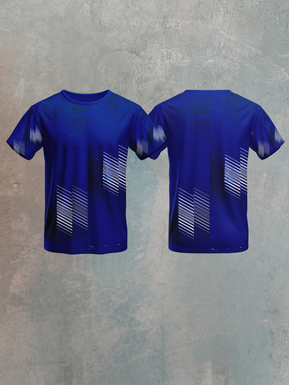 Glacier Blue Stride Mesh Pattern Sports T-shirt for men