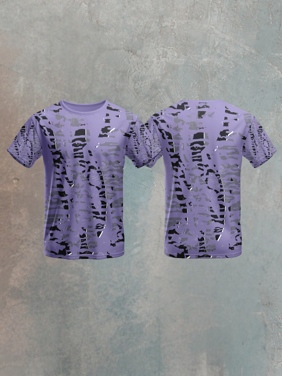 Shadow Violet Drift Core Pattern Sports T-shirt for men