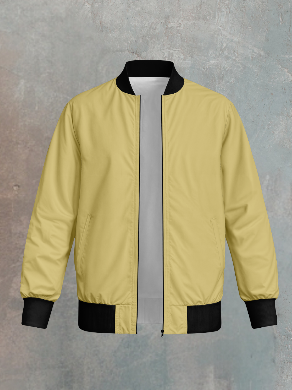 Mustard Yellow Solid Regular Fit Jacket