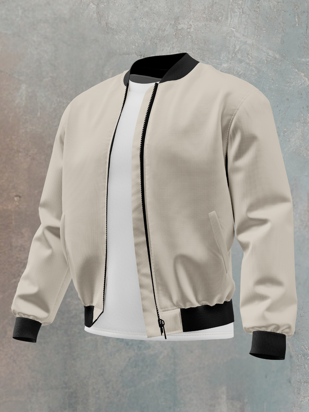 Off white Solid Regular Fit Jacket