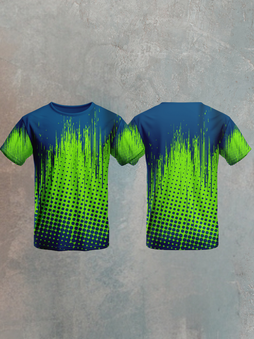 Surge Blue Echo Stream Pattern Sports T-shirt for men