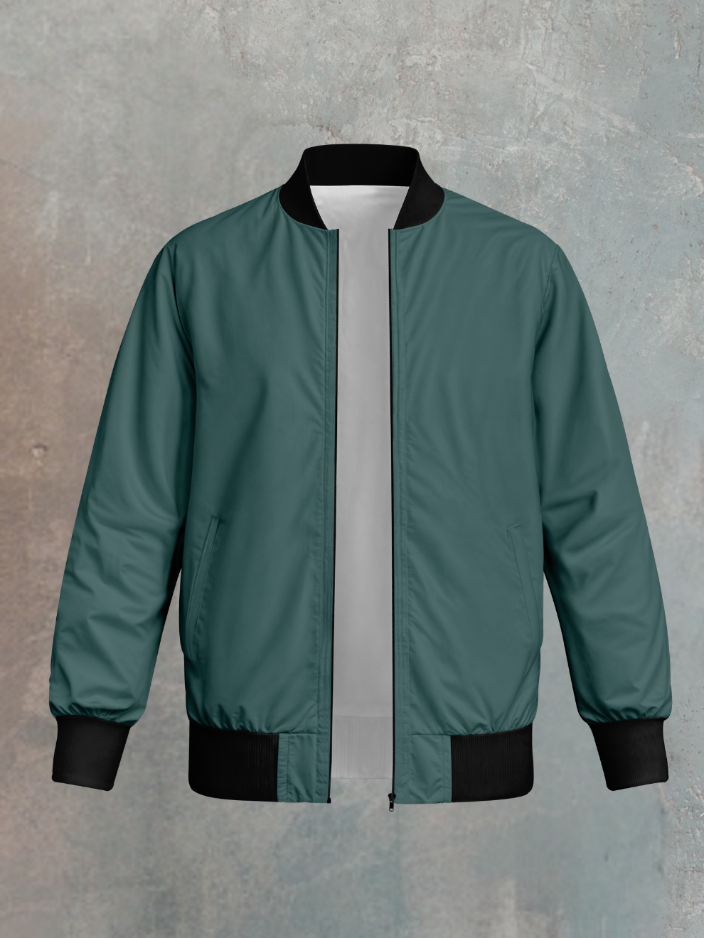 Pine Green Solid Regular Fit Jacket