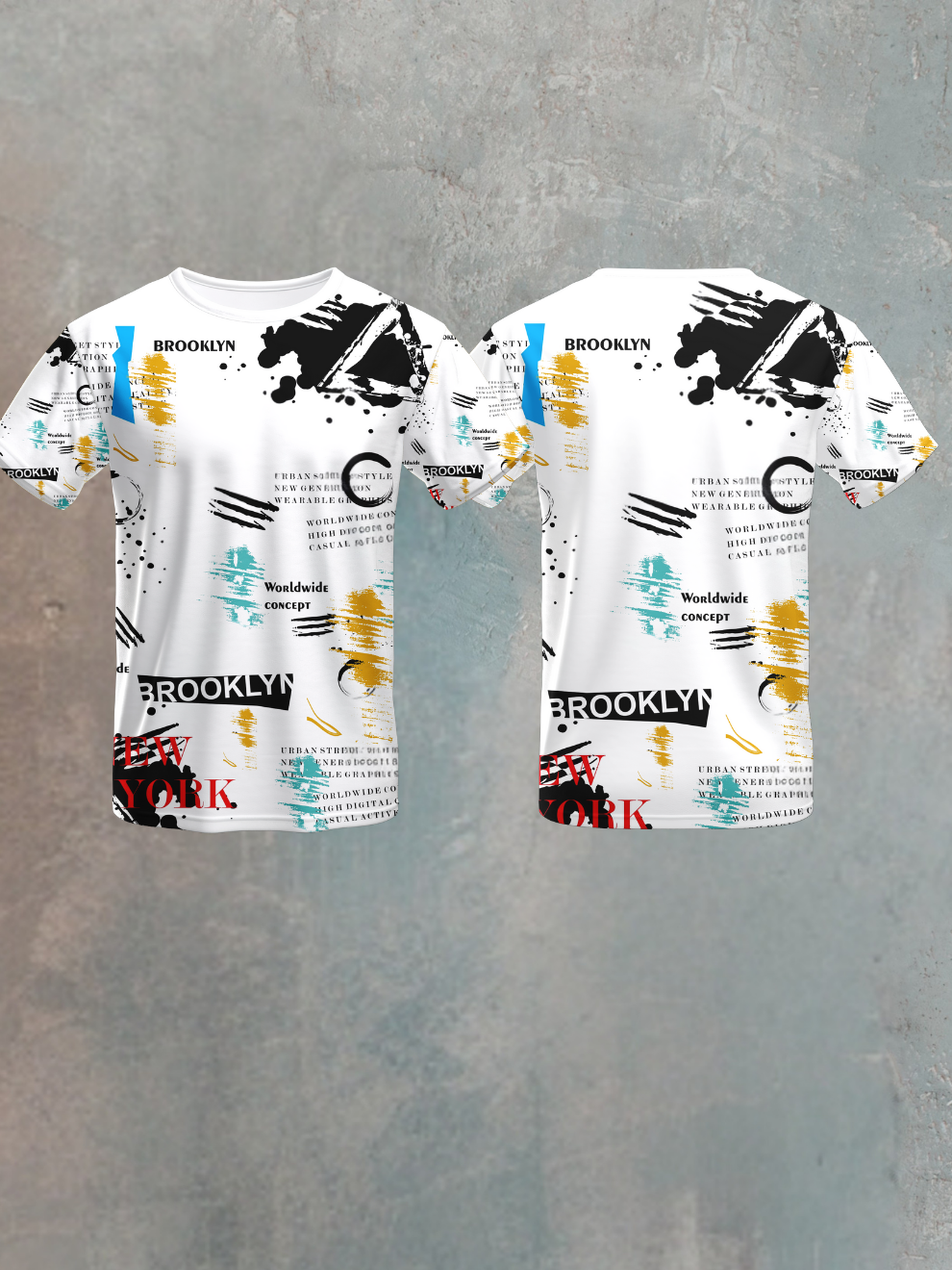 Urban White Meta Series Pattern Sports T-shirt for men
