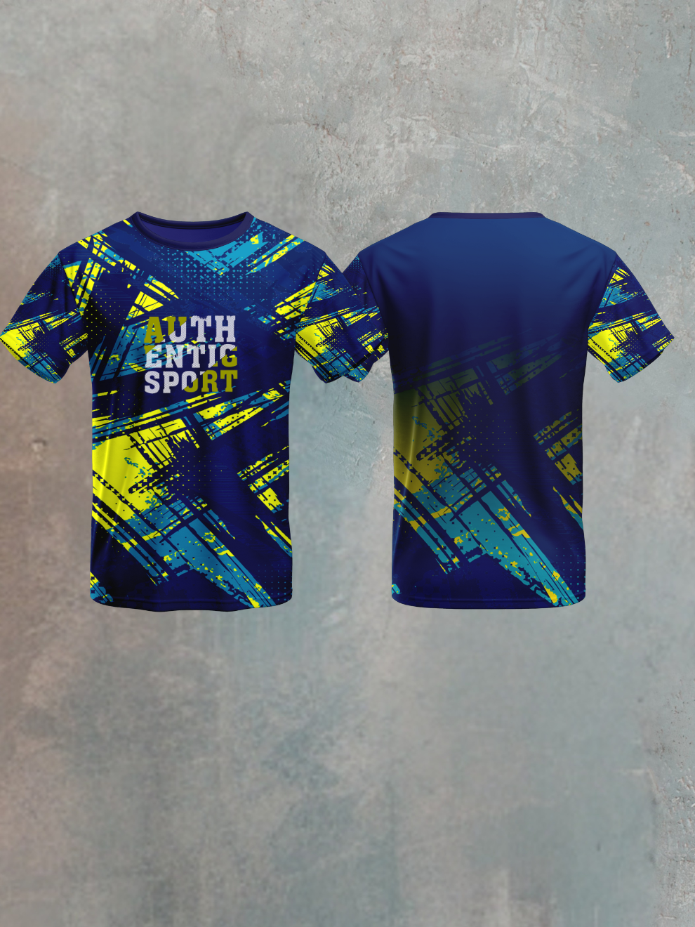 Dark Blue Volt Mesh Pattern Sports T-shirts for men