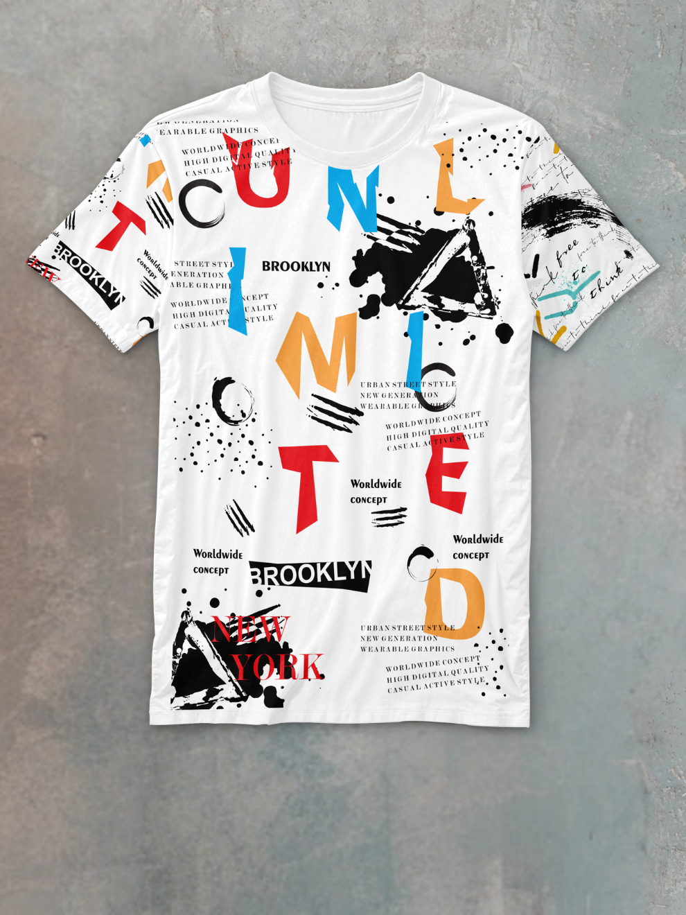 White City Rush Pattern Slim Fit Sports T-shirt for men