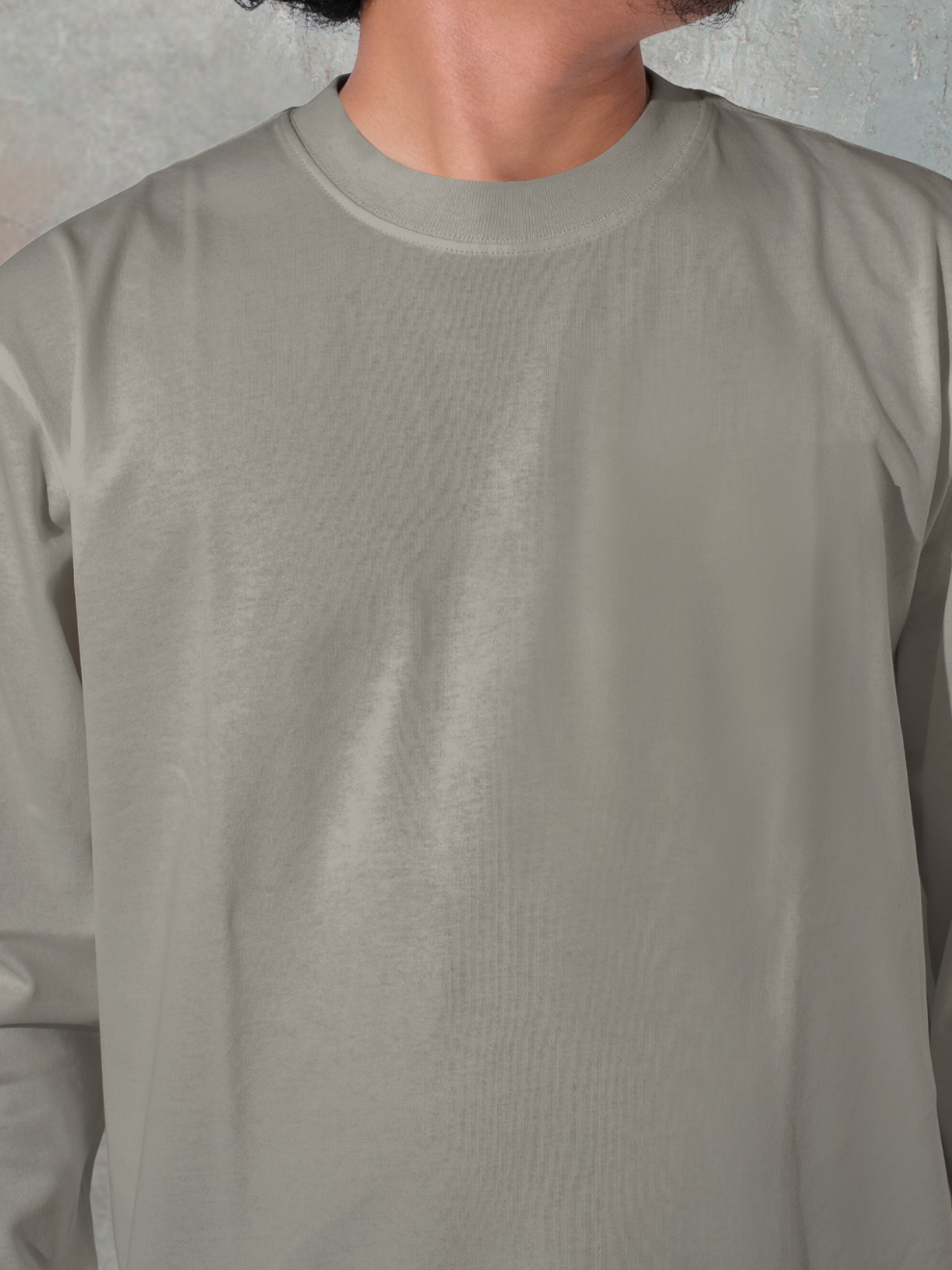 Ash Brown Relax Fit Full T-shirt men