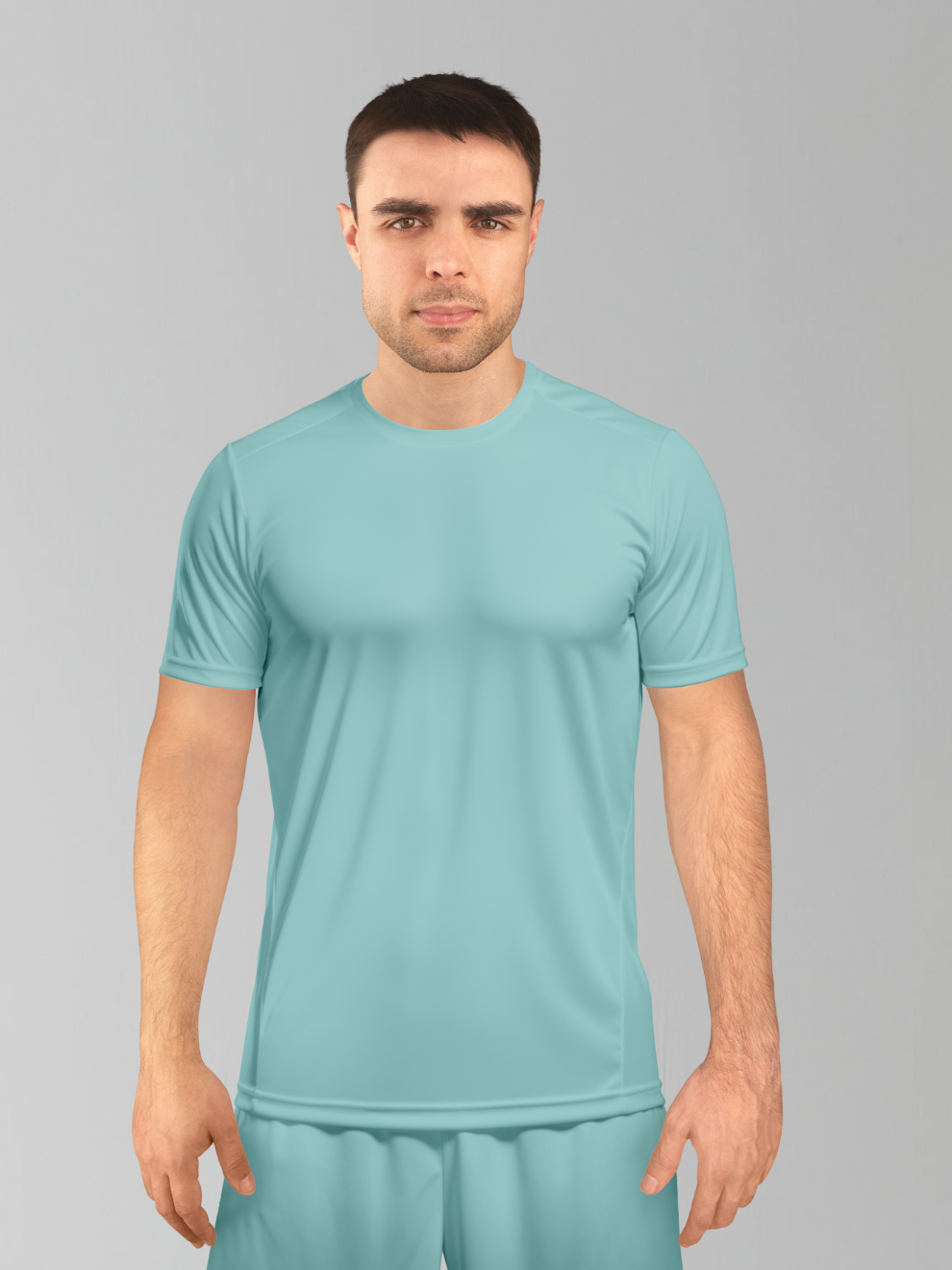 Capri Blue Sports T-shirt men