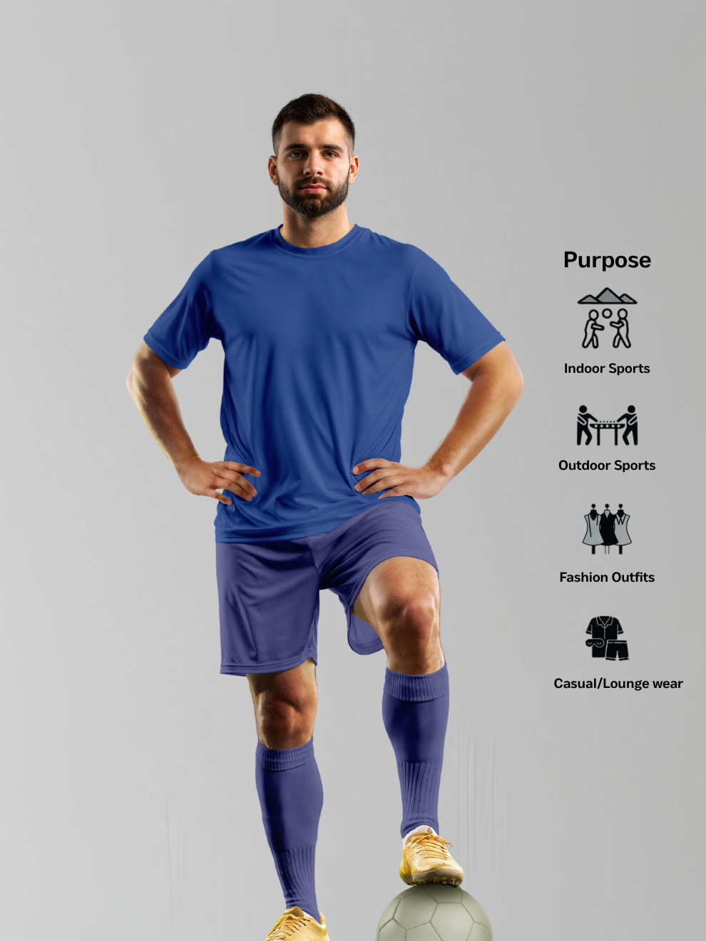 Denim Blue Sports T-shirt men