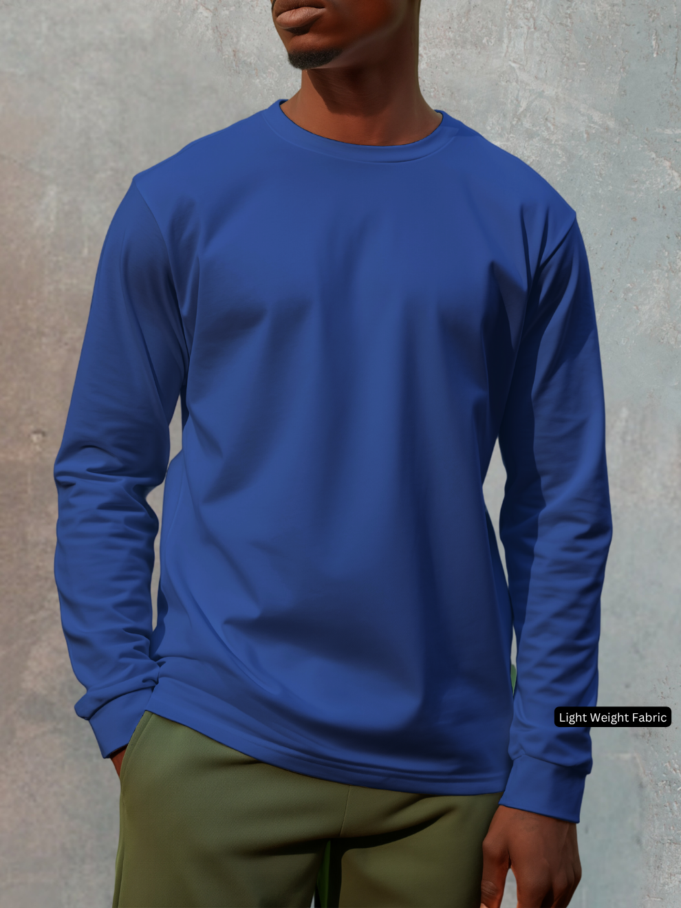 Denim Blue Relax Fit Full T-shirt men
