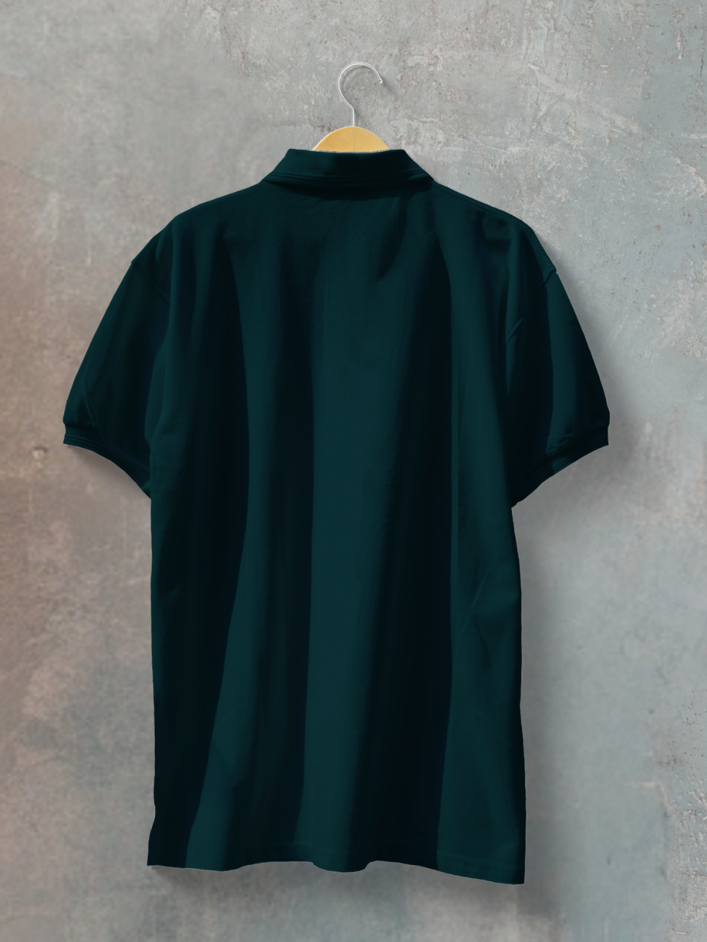 Horizon Blue Solid Slim Fit Polo T-shirt for men