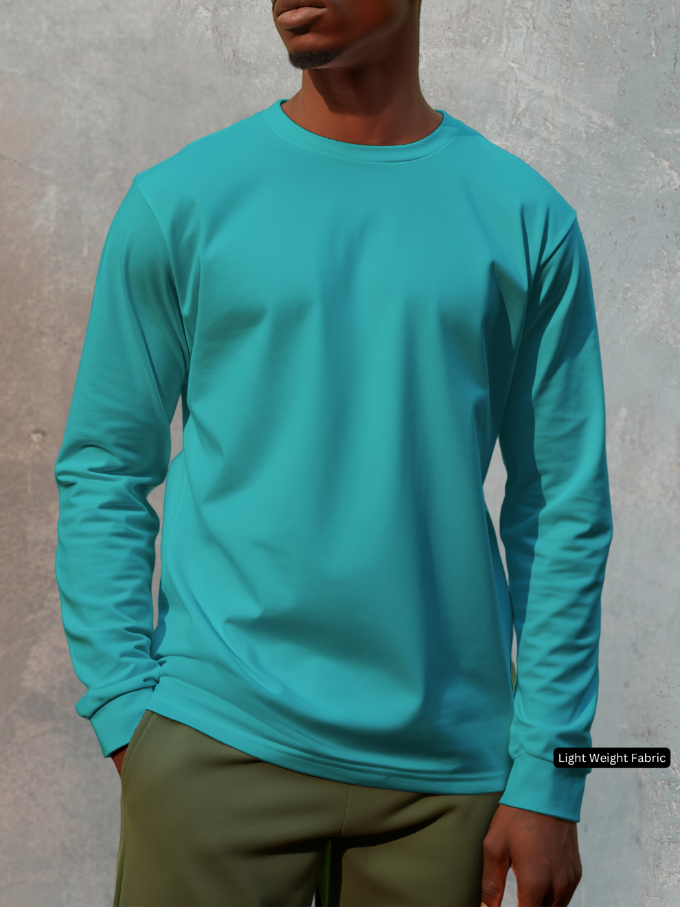 Lagoon Blue Relax Fit Sports Full T-shirt men