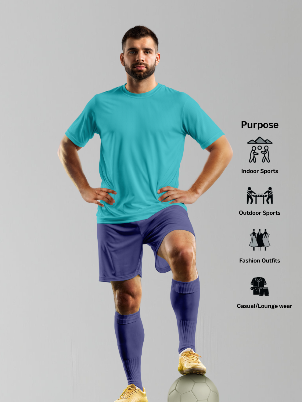 Lagoon Blue Sports T-shirt men