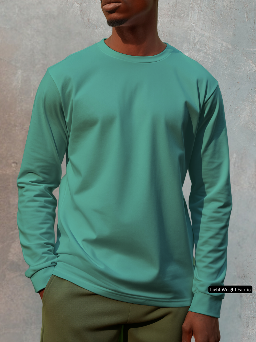 Lake Green Relax Fit Full T-shirt men