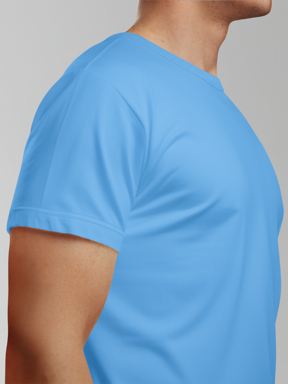 Light Blue Sports T-shirt men