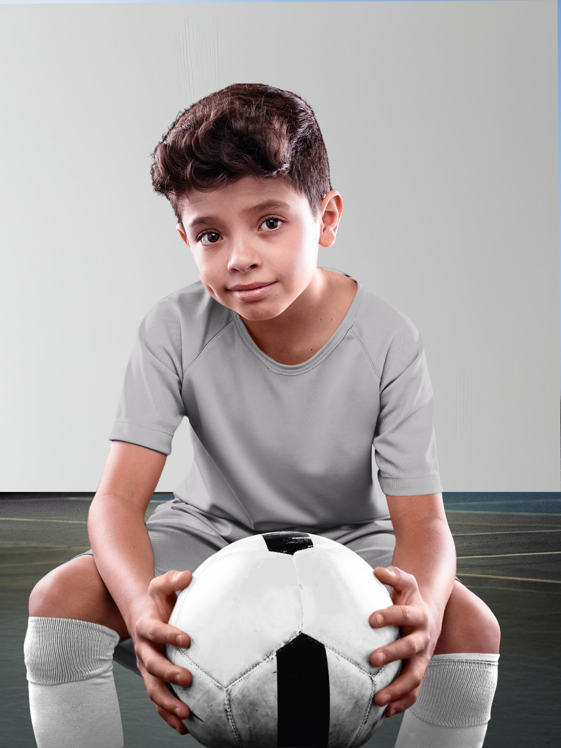 Light Grey Sports T shirt for Boy