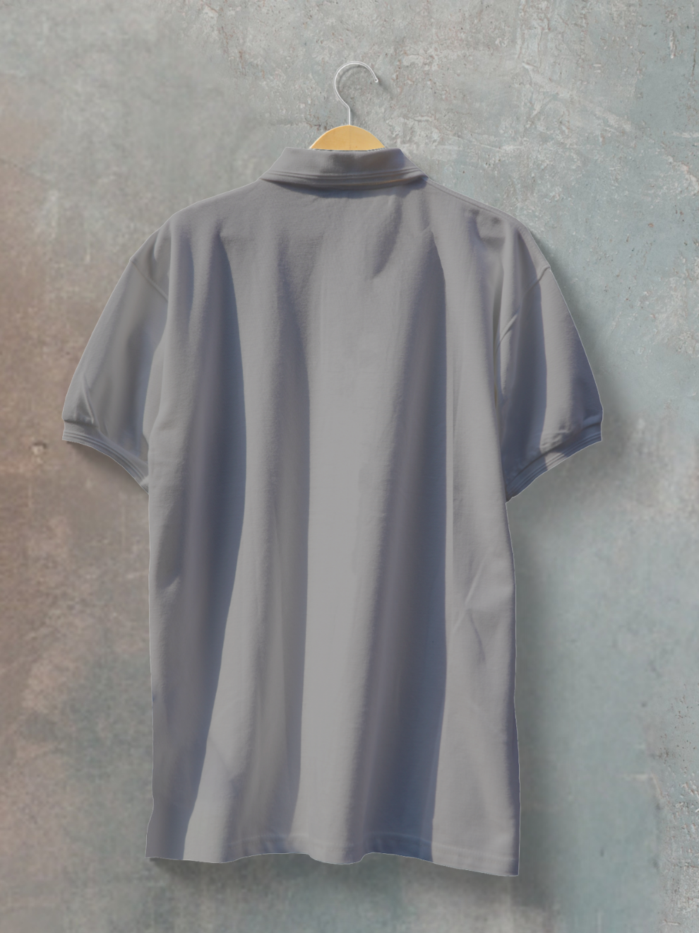 Ash Grey Solid Slim Fit Polo T-shirt for men