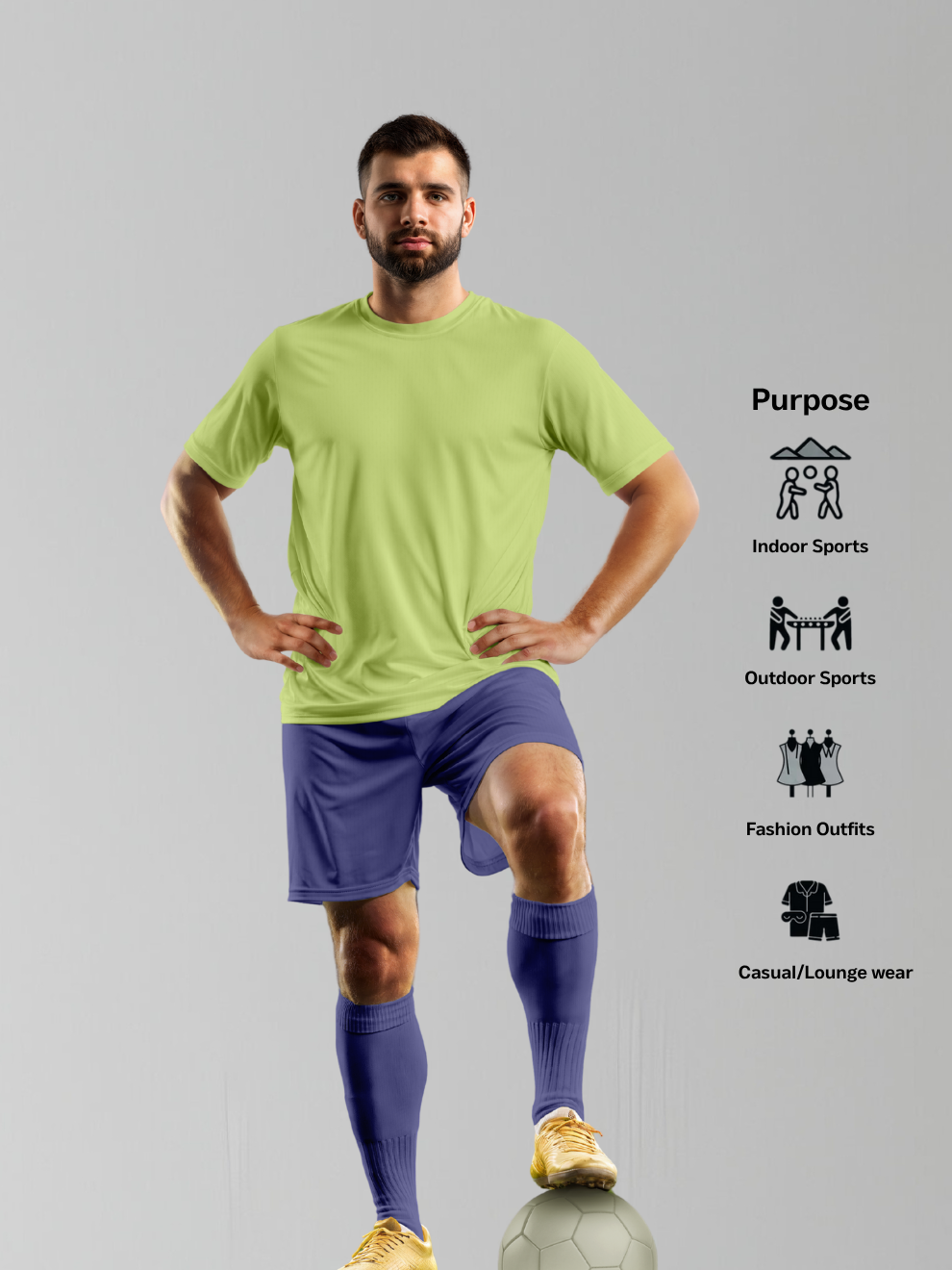 Lime Green Sports T-shirt men