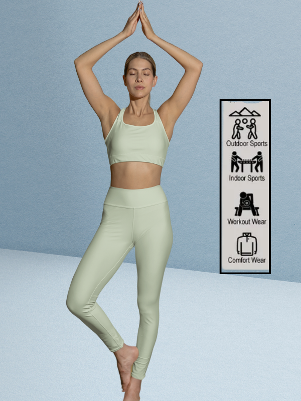 Lime Green High Waisted leggings for women
