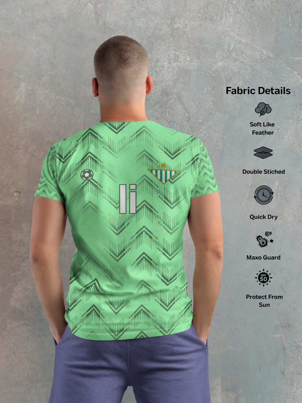 Mint Grid Flex Pattern Slim Fit Printed T-shirt for men