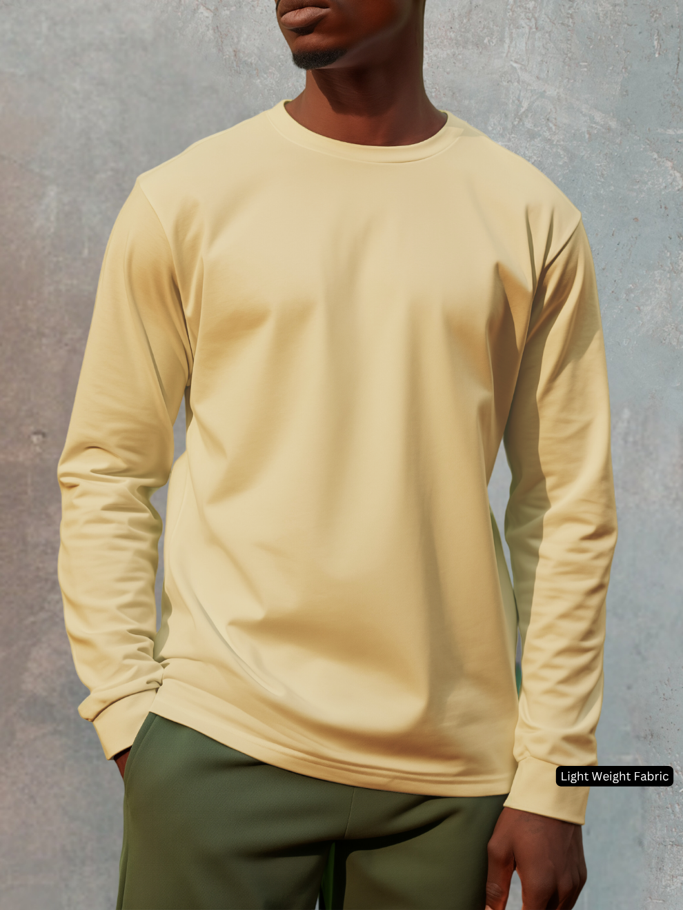 Mustard Yellow Relax Fit Full T-shirt men