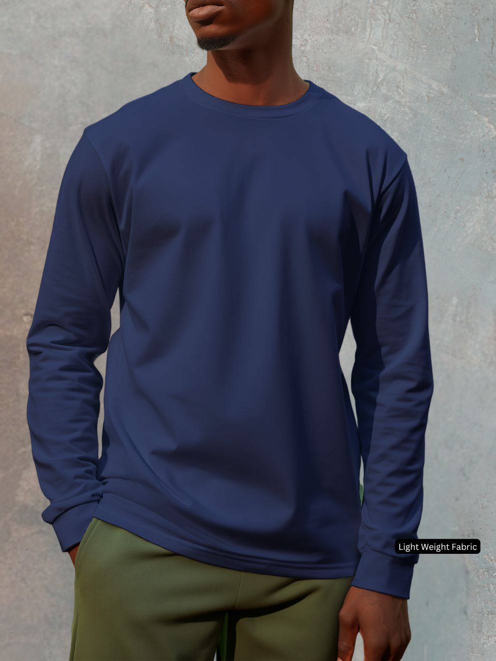 Navy Blue Relax Fit Full T-shirt men