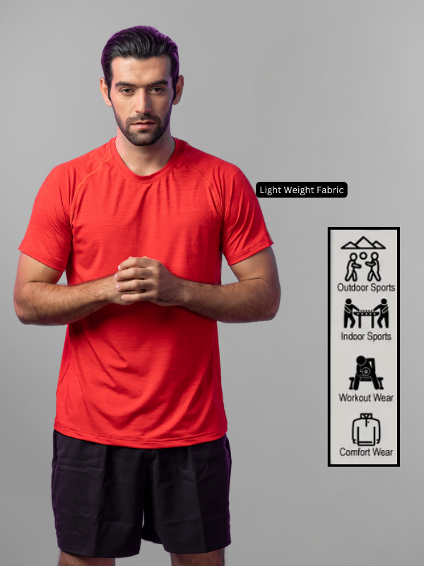 Red Sports T-shirt men