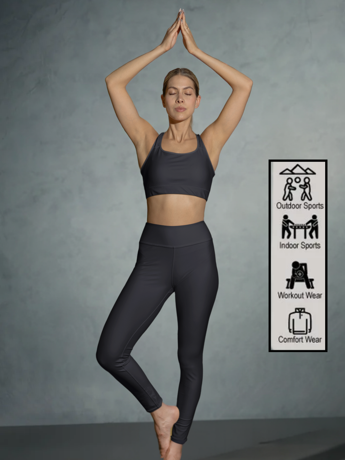 Shiny Black Slim Fit Scoop Neck Sports Bra for women