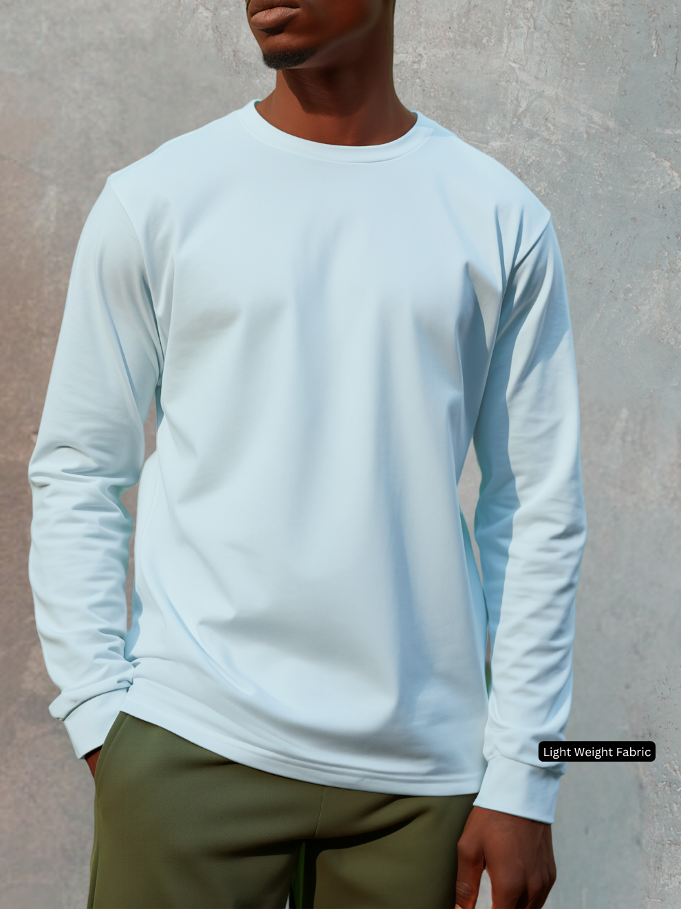 Sky Blue Relax Fit Full T-shirt men