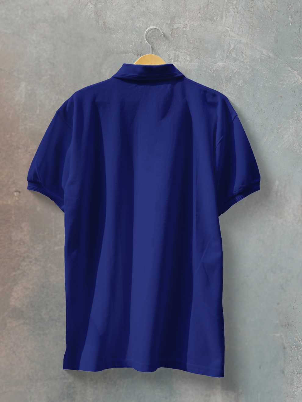 Tide Blue Solid Slim Fit Polo T-shirt for men