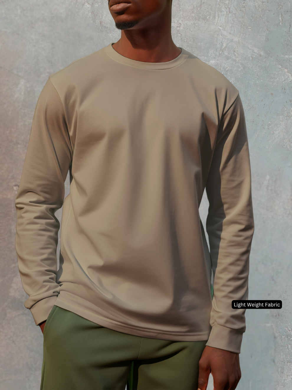 Warm Grey Relax Fit Full T-shirt men