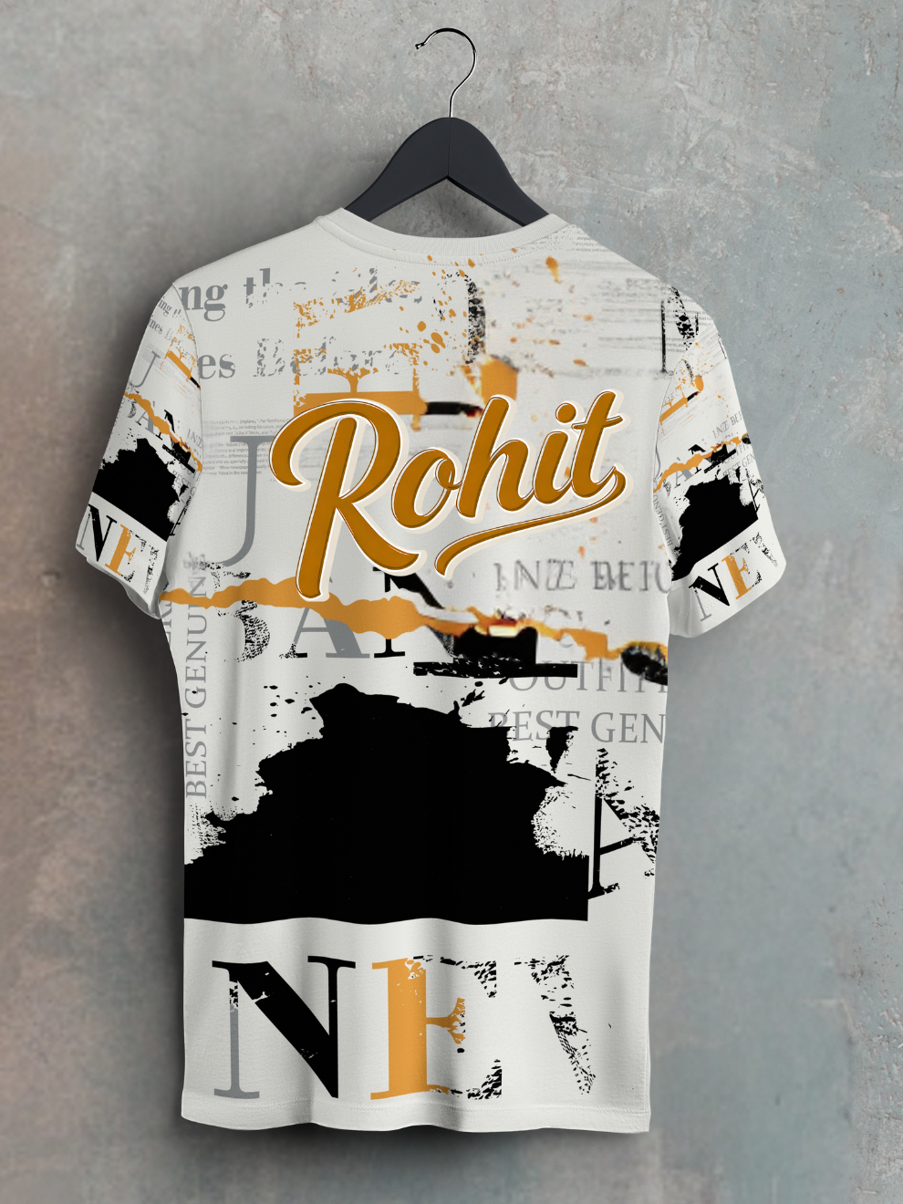 Customized Printed T-shirts with Name on Back