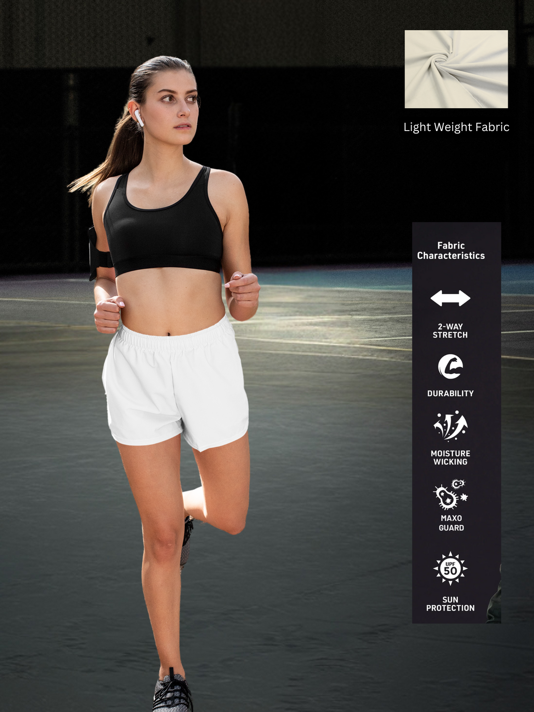White Relaxed Fit Shorts for women